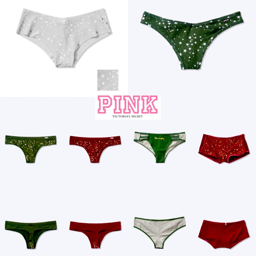 NWT! Medium PINK Holiday Panties Bundle